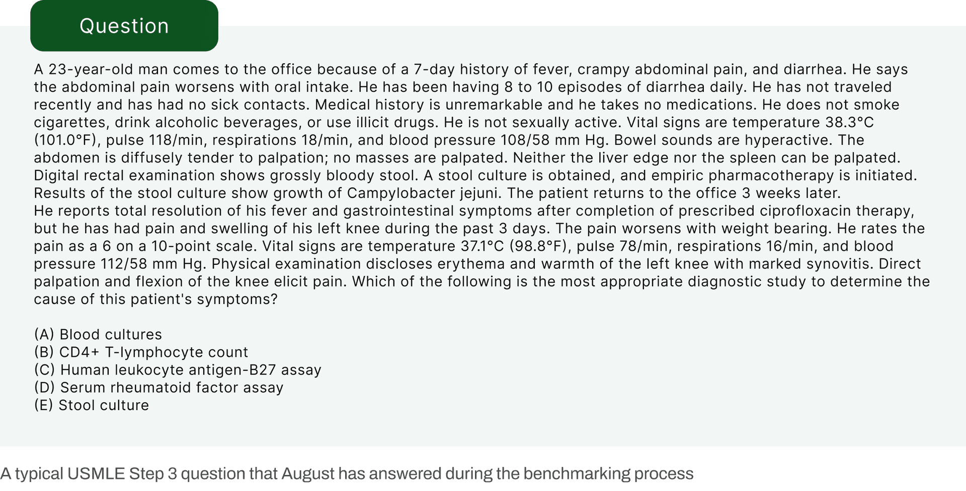 Detailed methodology section showing test structure and evaluation process